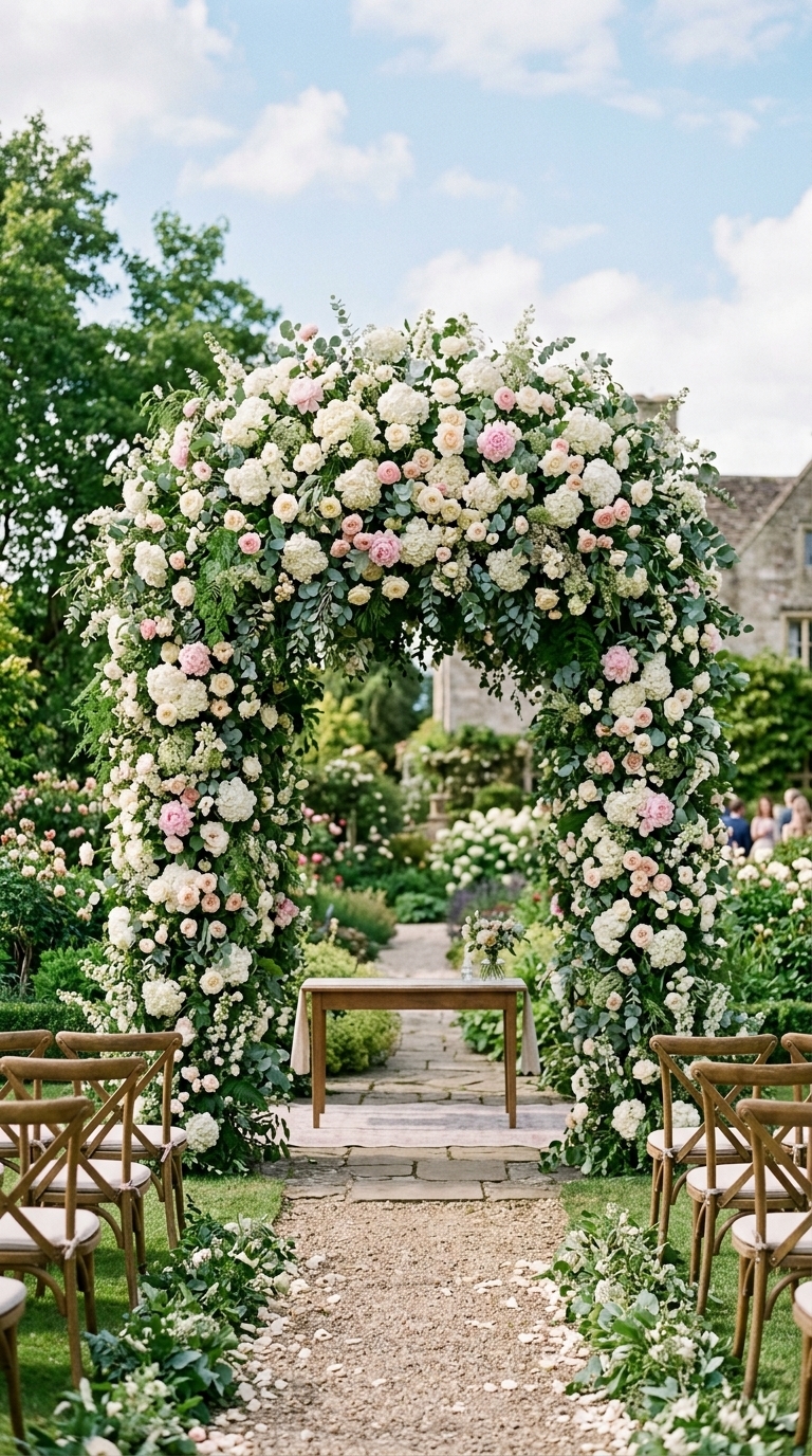 1. Lush Floral Cloud Arch