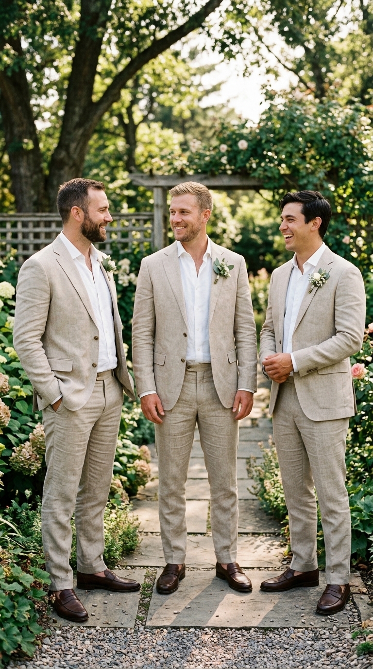 1. The Classic Beige Linen Suit