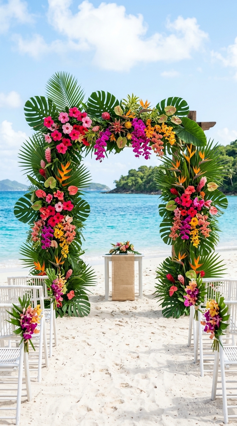 10. Vibrant Tropical Arch