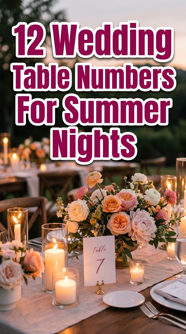 12 Wedding Table Numbers For Summer Nights
