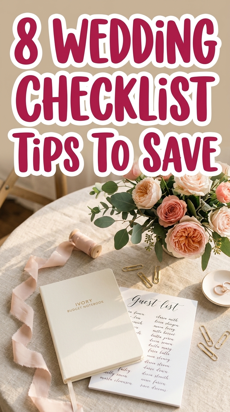 8 Wedding Checklist Tips To Save