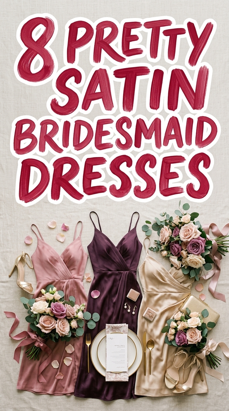 8 Pretty Satin Bridesmaid Dresses