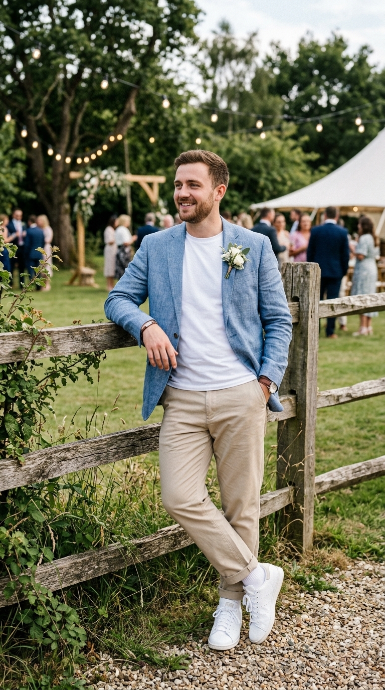8. Relaxed Linen Separates (Jacket + Chinos)