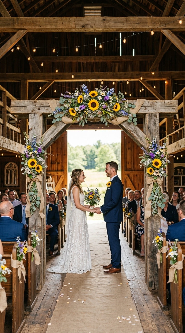 8. Rustic Barn Wood Arch