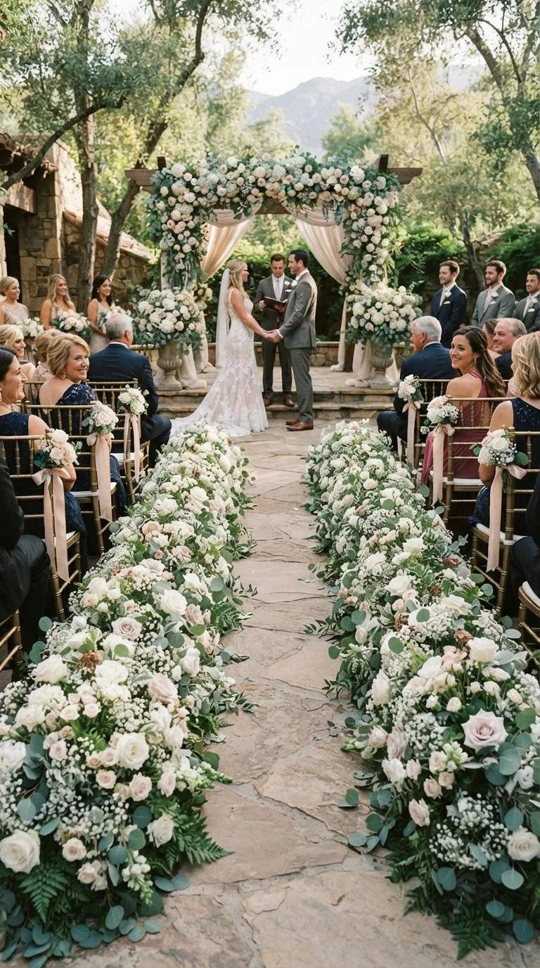1. Create a Grand Floral Aisle Runner