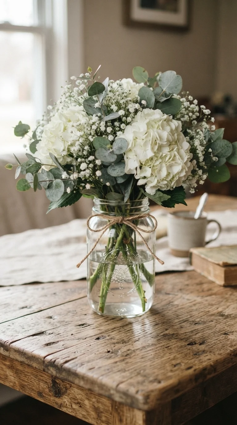 1. DIY Floral Centerpieces with Found Vases