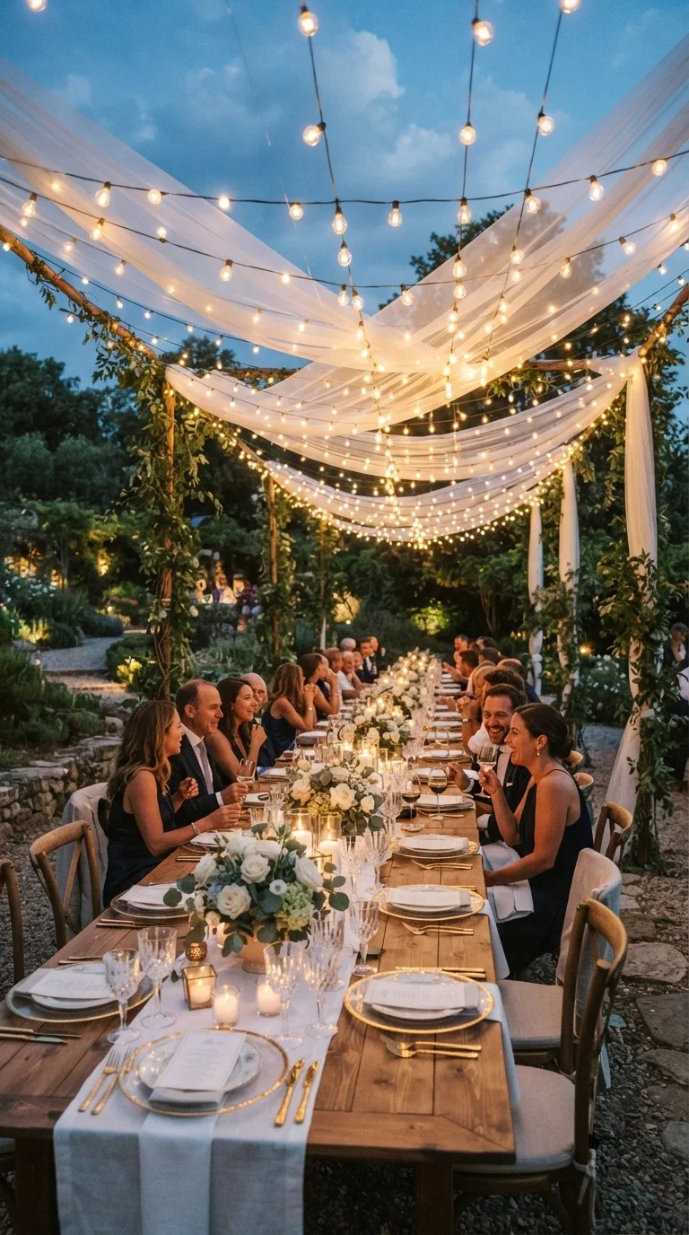 1. Enchanting Overhead Lighting Canopies