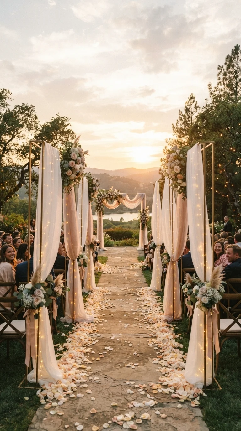 1. Ethereal Sheer Fabric Draping