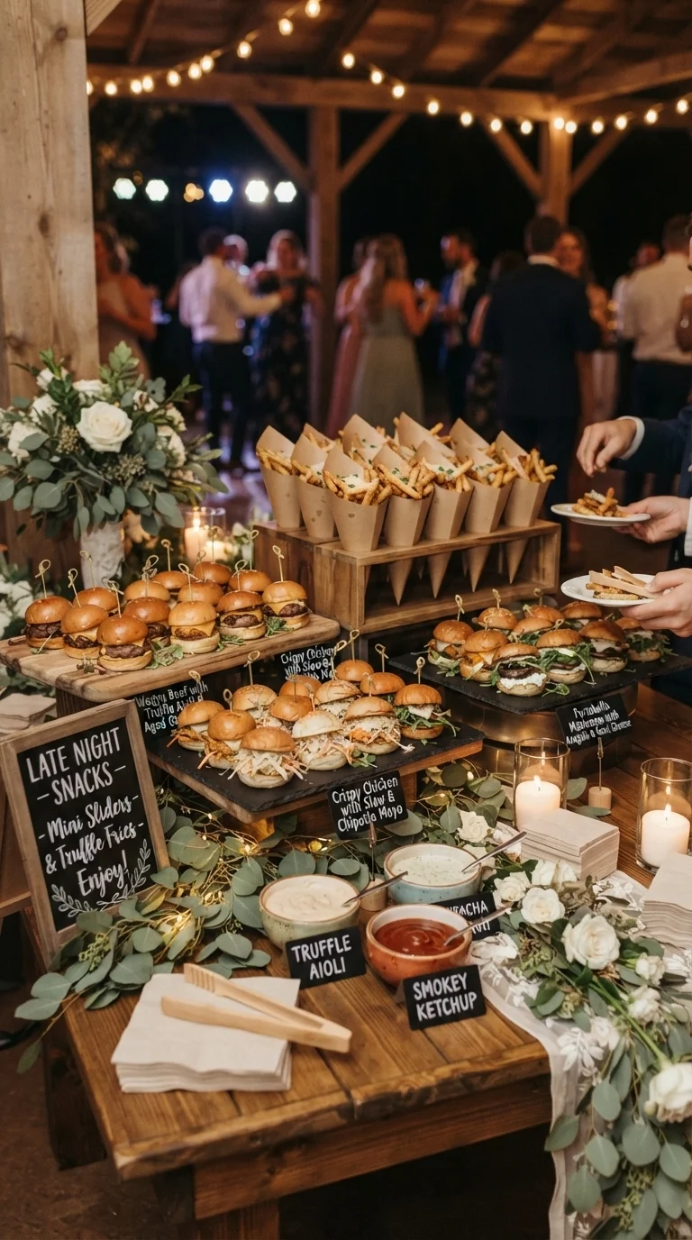 1. Gourmet Mini Sliders & Fries Bar