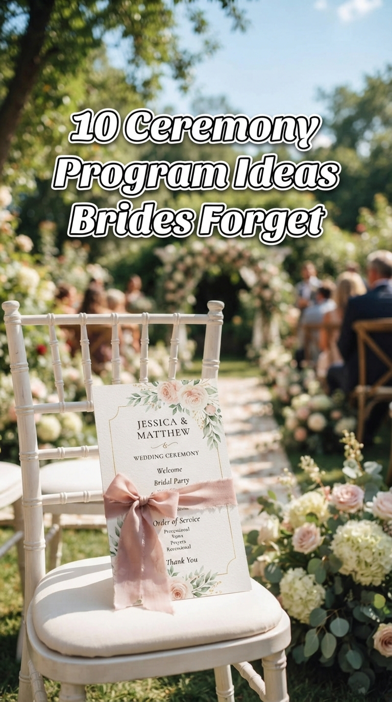10 Ceremony Program Ideas Brides Forget