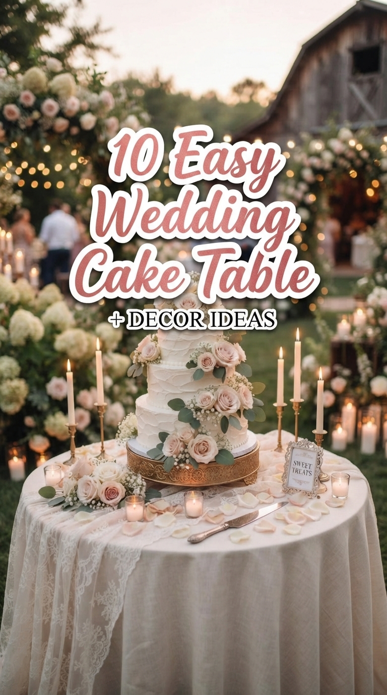10 Easy Wedding Cake Table