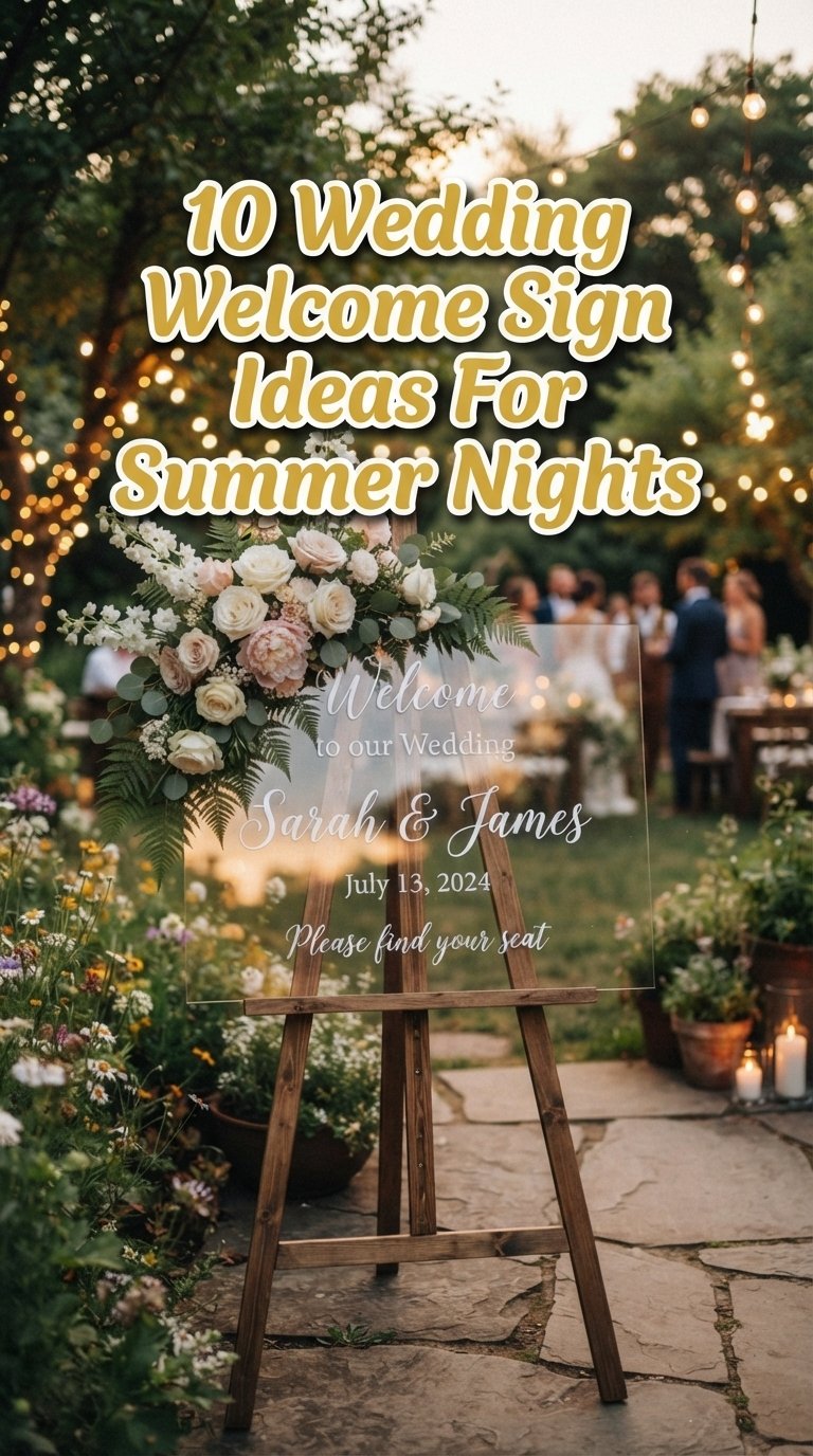 10 Wedding Welcome Sign Ideas For Summer Nights