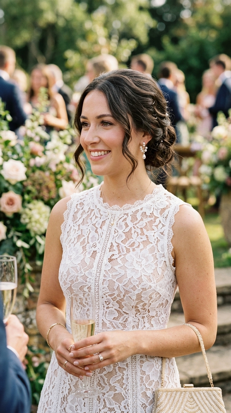 10. Achieve Timeless Grace with a Delicate Lace Midi Dress