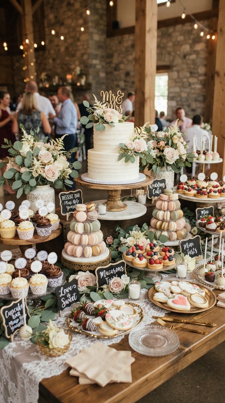 10. Dessert Table Extravaganza with Multiple Treats