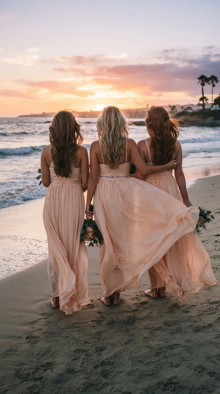 10. Flowing Bridesmaid Dresses