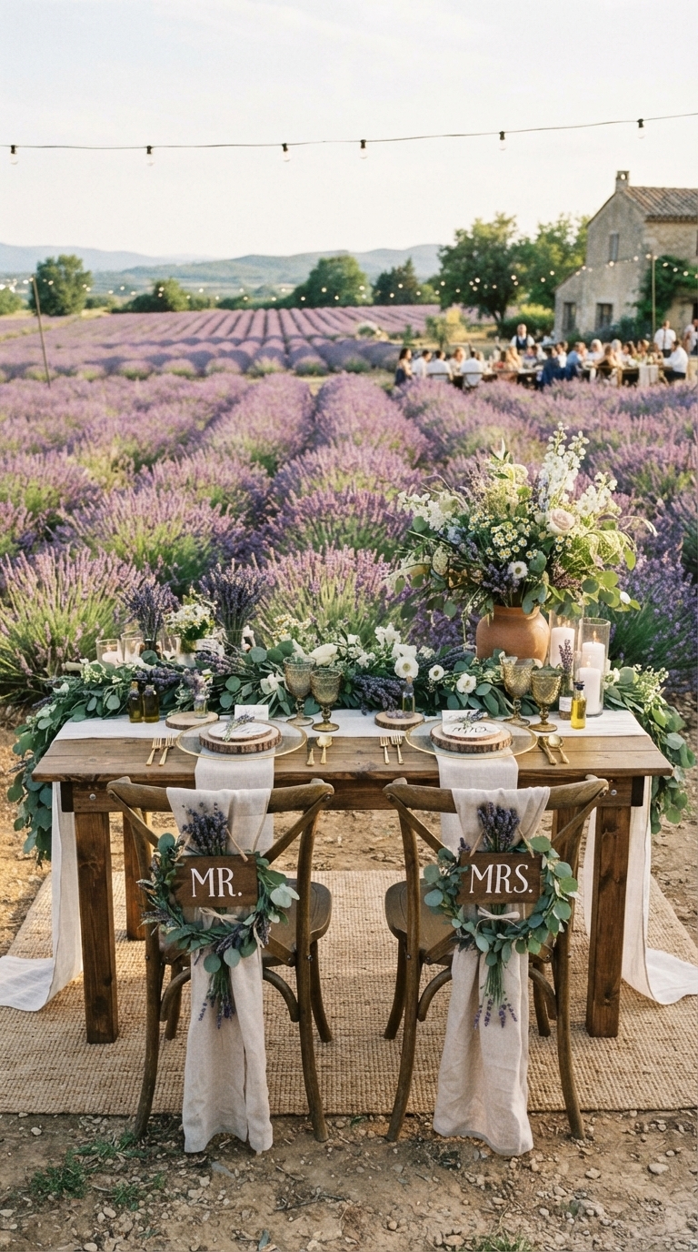 10. Lavender Fields Sweetheart Table