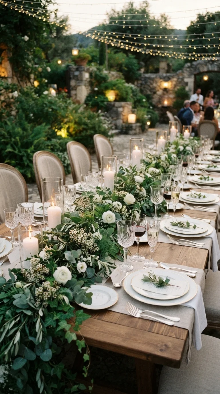 10. Lush Greenery with Sparkling Crystal