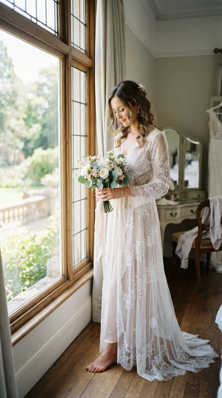 10. Romantic Lace Robes with Sheer Details