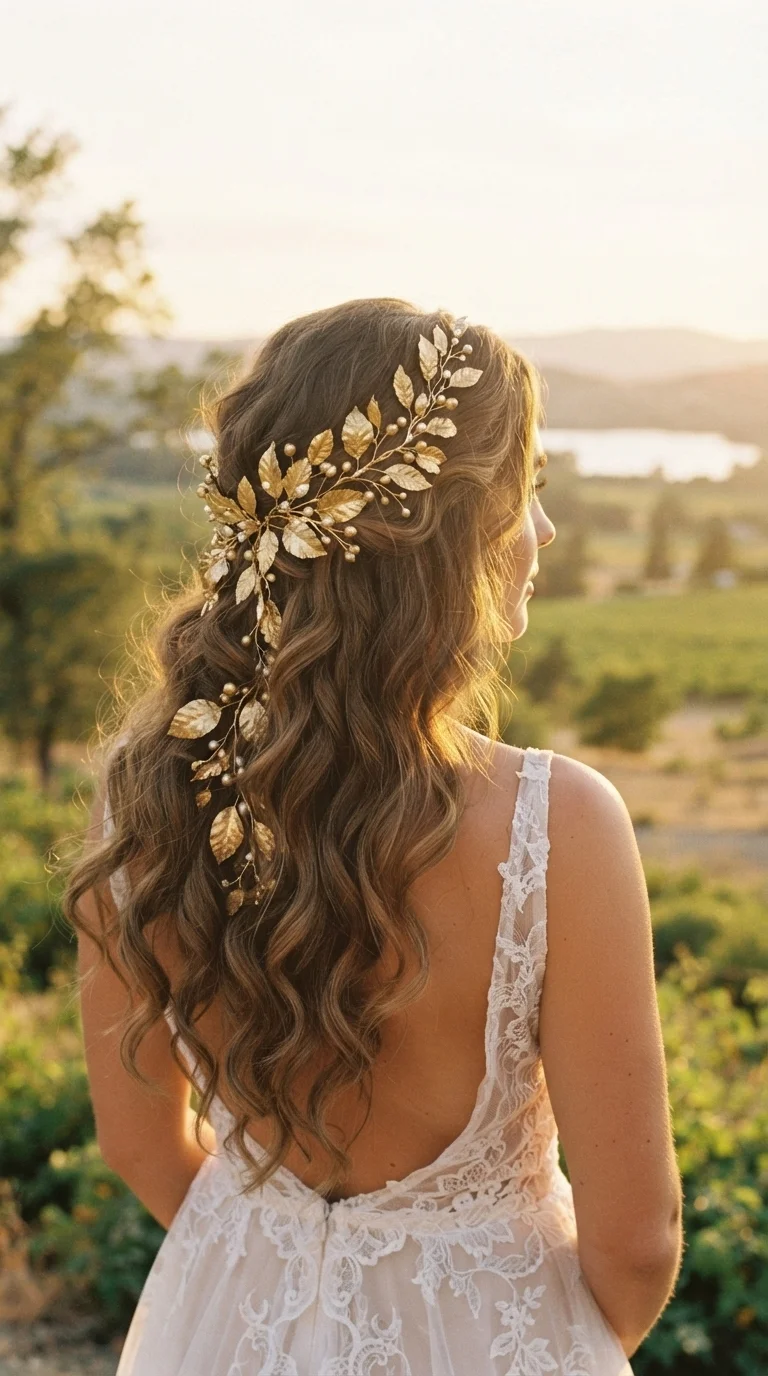10. Sculptural Gold Leaf Accents for Goddess Vibes