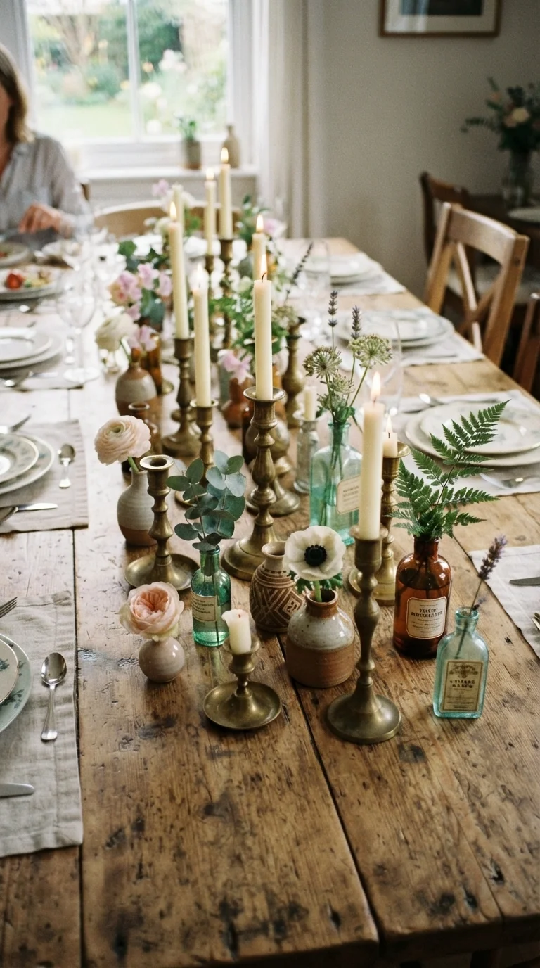 10. Thrifted Unique Vessels for Centerpieces
