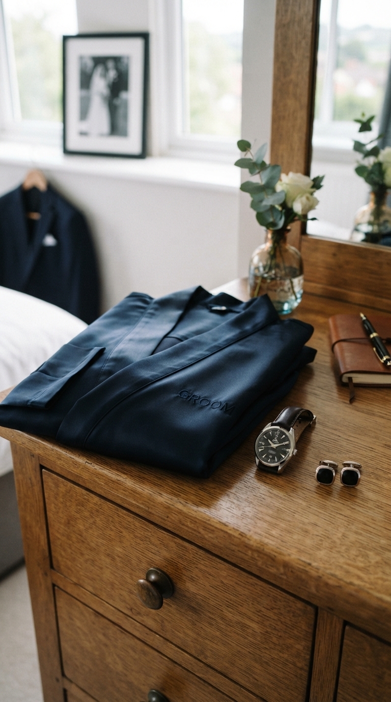 11. Men's Silk Robes for the Groom's Party