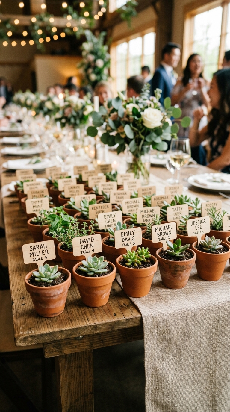 11. Terracotta Pot Escort Cards