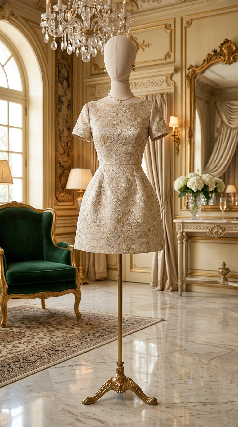 11. Textured Brocade Dress