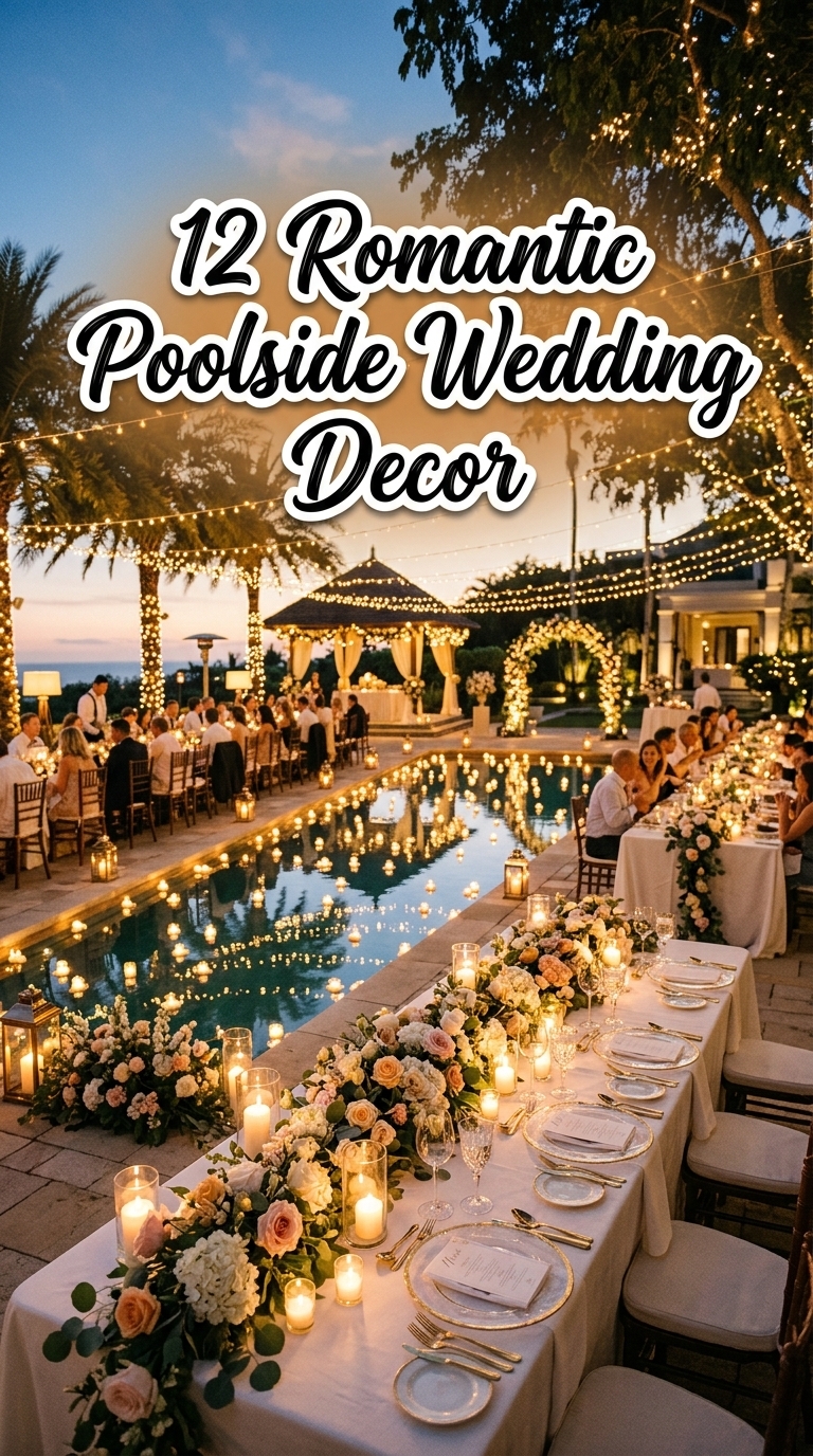 12 Romantic Poolside Wedding Decor
