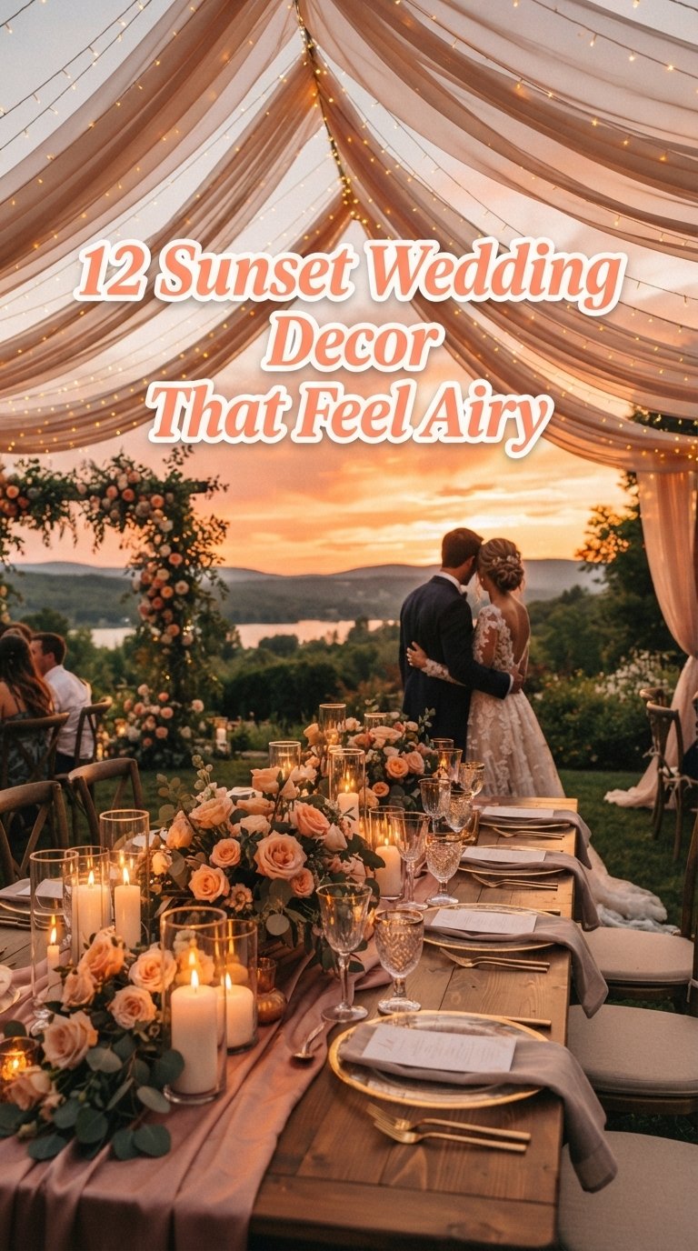12 Sunset Wedding Decor That Feel Airy