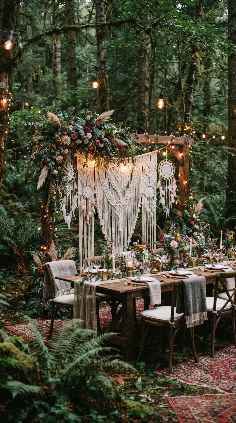 12. Bohemian Forest Reception Backdrops