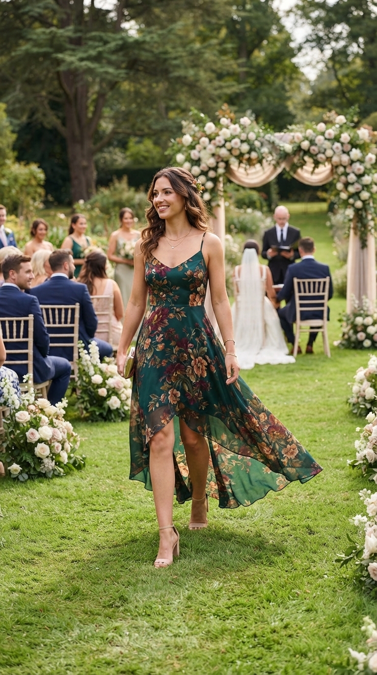 12. Elegant High-Low Hem Dress for Versatility