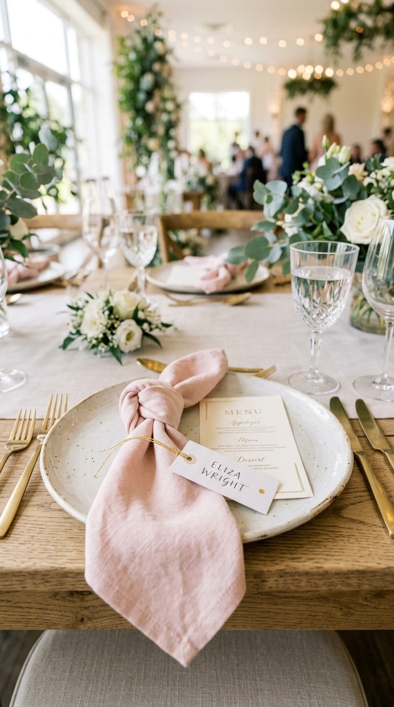 2. Elegant Knot with a Personalized Tag