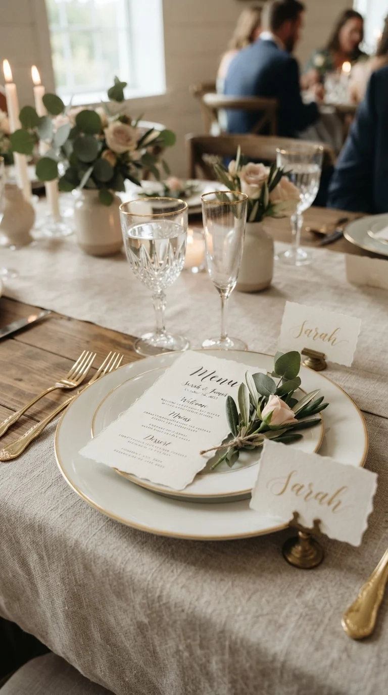 2. Elevate Place Settings with Personalized Details
