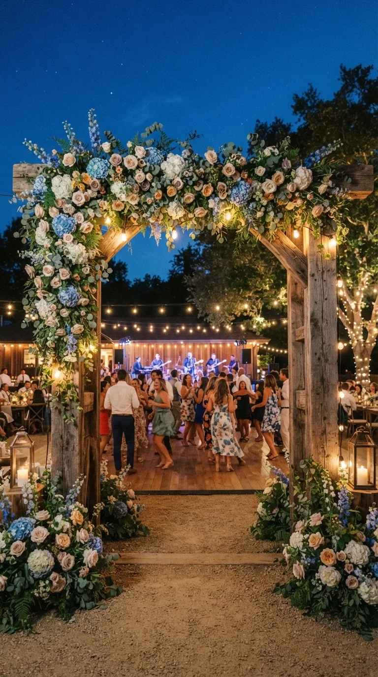 2. Lush Floral Archway Entrance