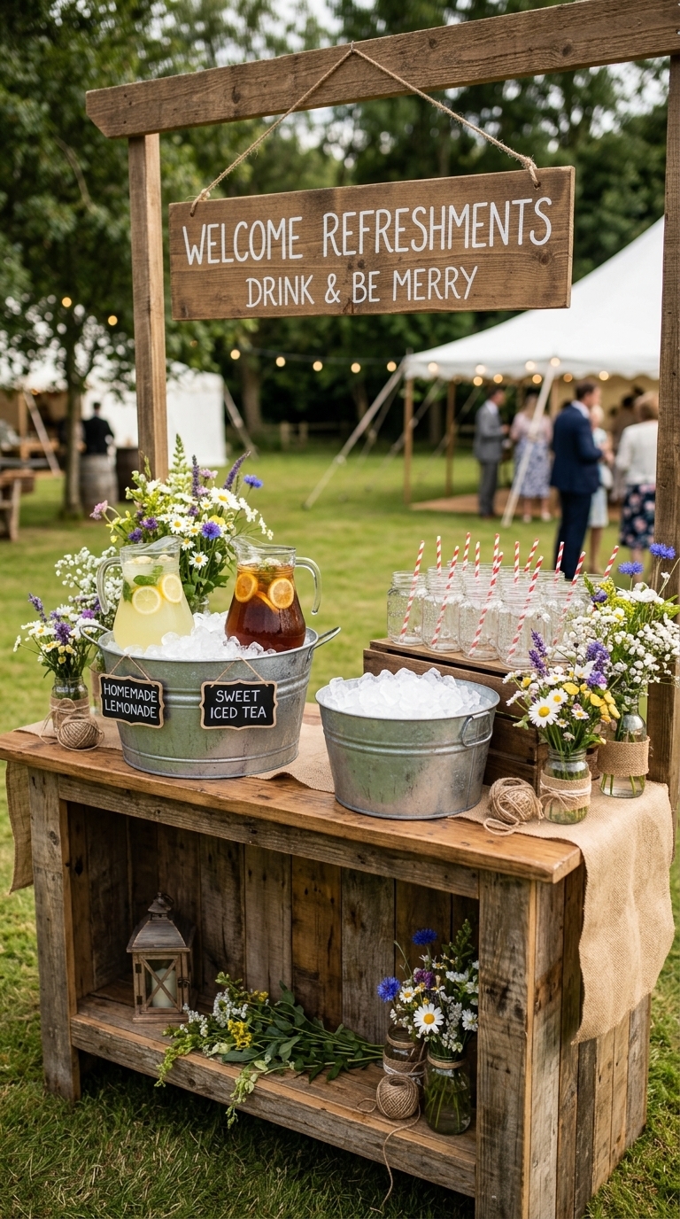 2. Rustic Lemonade & Iced Tea Stand