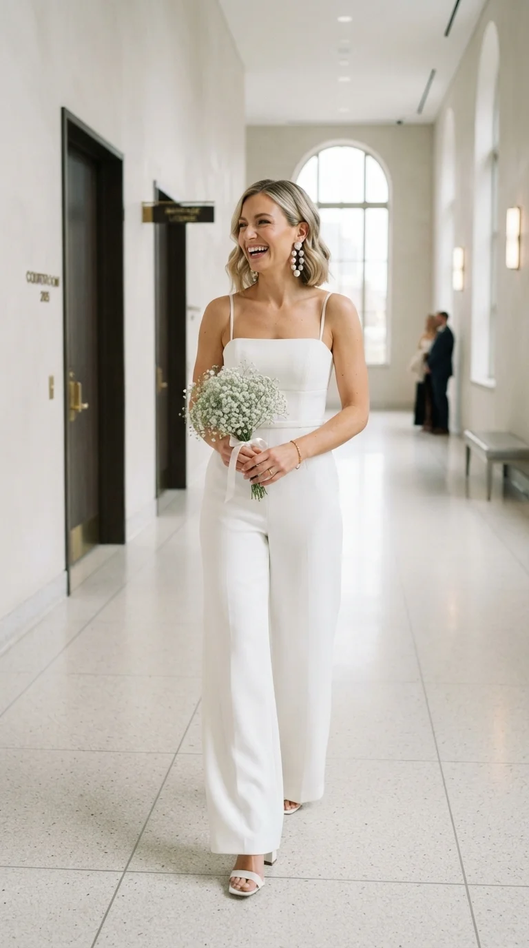 2. Sleek & Sophisticated Bridal Jumpsuits