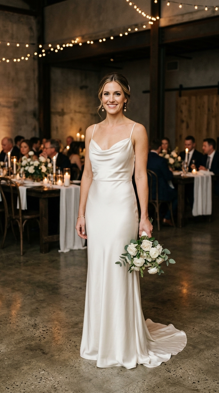2. Sleek & Sophisticated Slip Gown