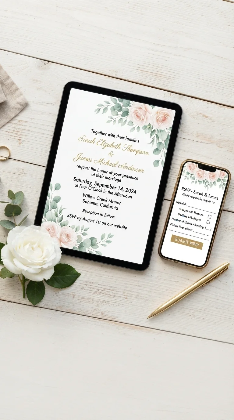 3. Digital Invitations & RSVP Cards