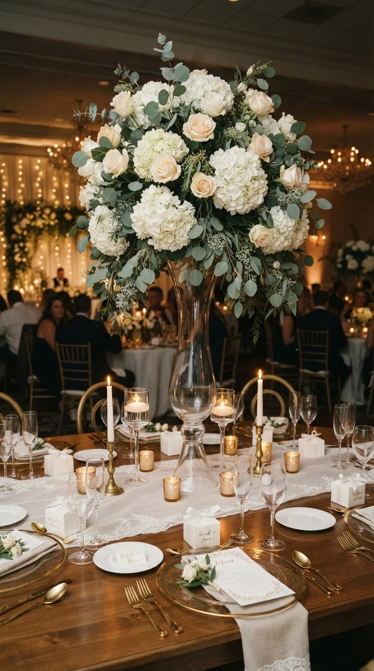3. Elevate Tables with High-Impact Floral Centerpieces