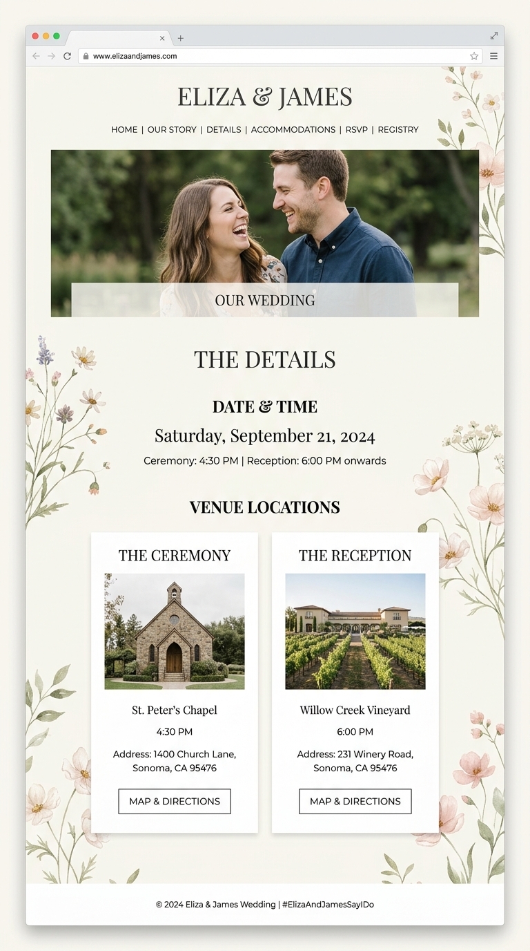 3. Essential Wedding Details (Date, Time, Location)