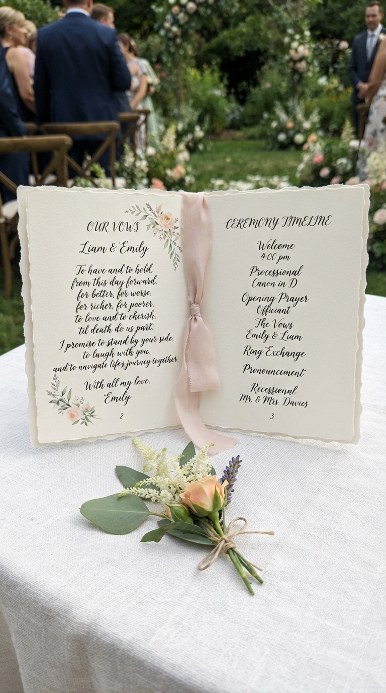 3. Share Your Love Story in a Detailed Booklet Program