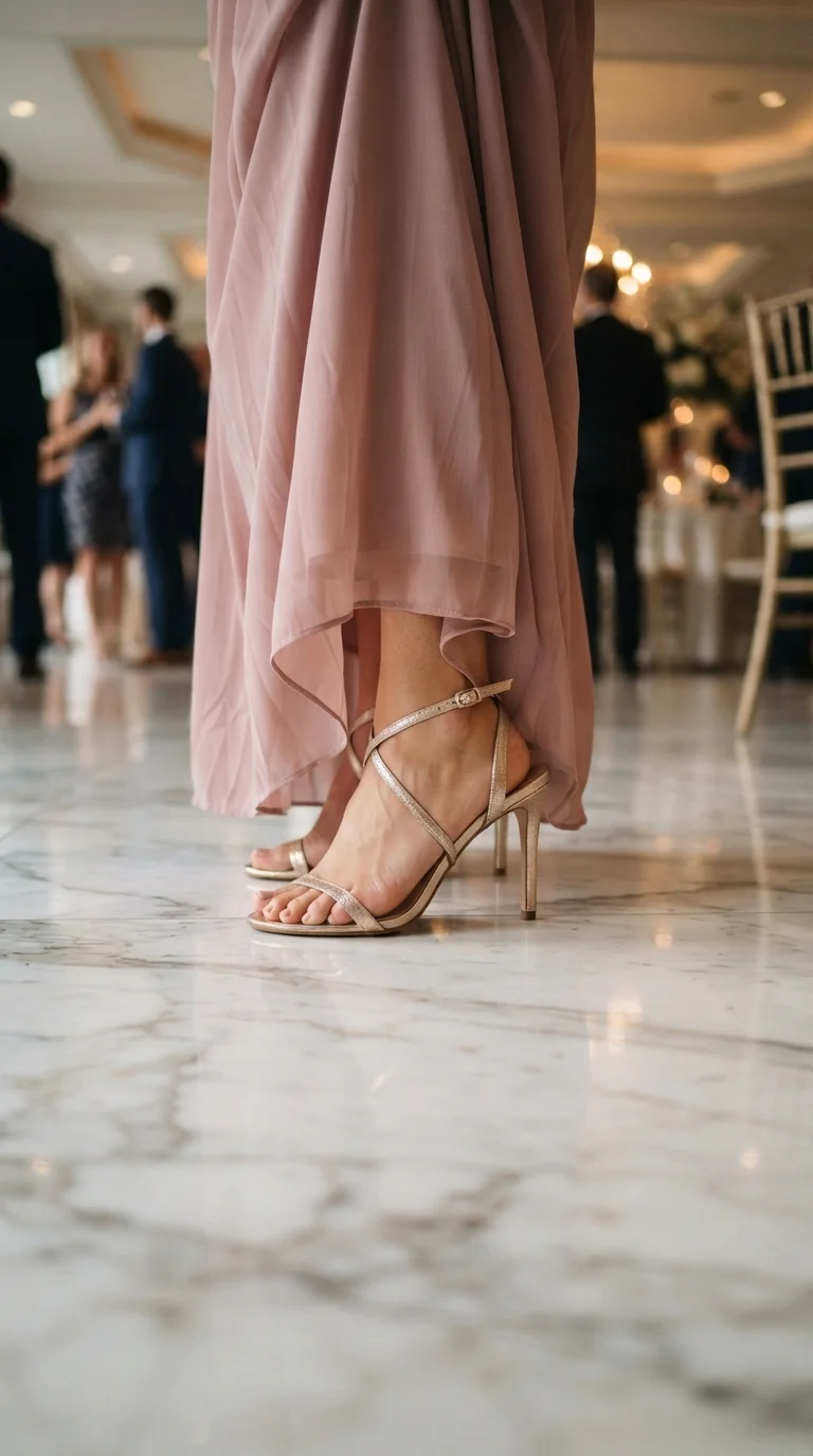 3. Strappy Metallic Sandals for a Touch of Glam