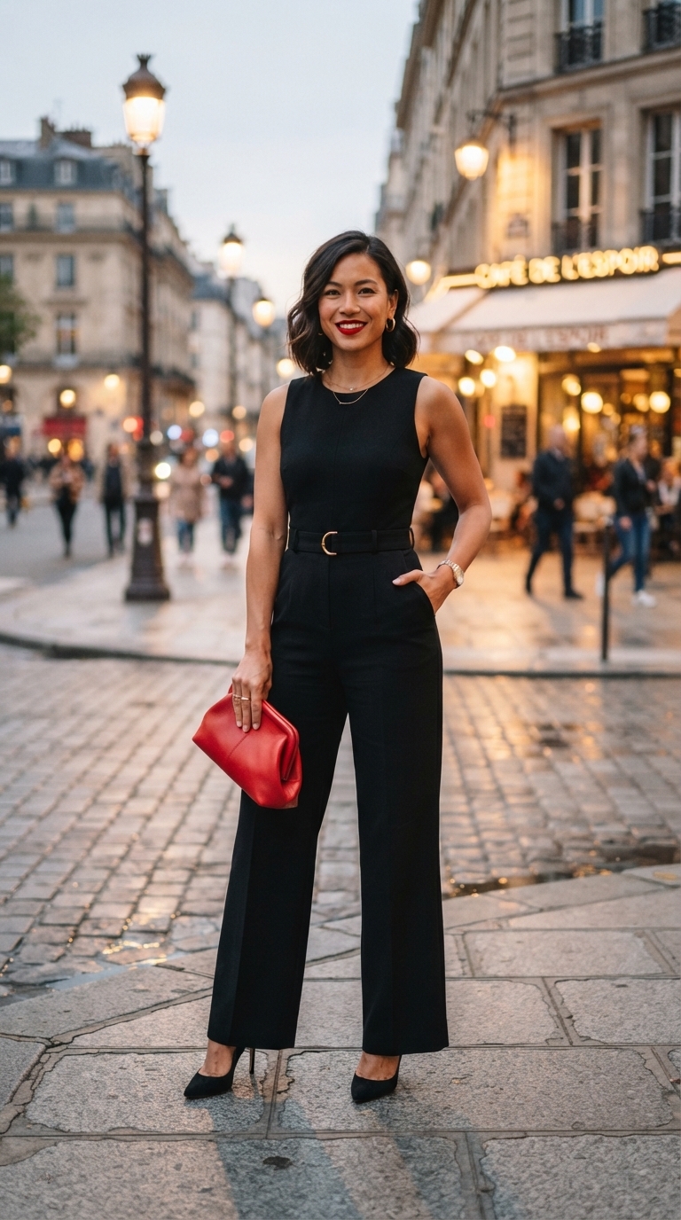 4. Make a Statement in a Sophisticated Tailored Jumpsuit