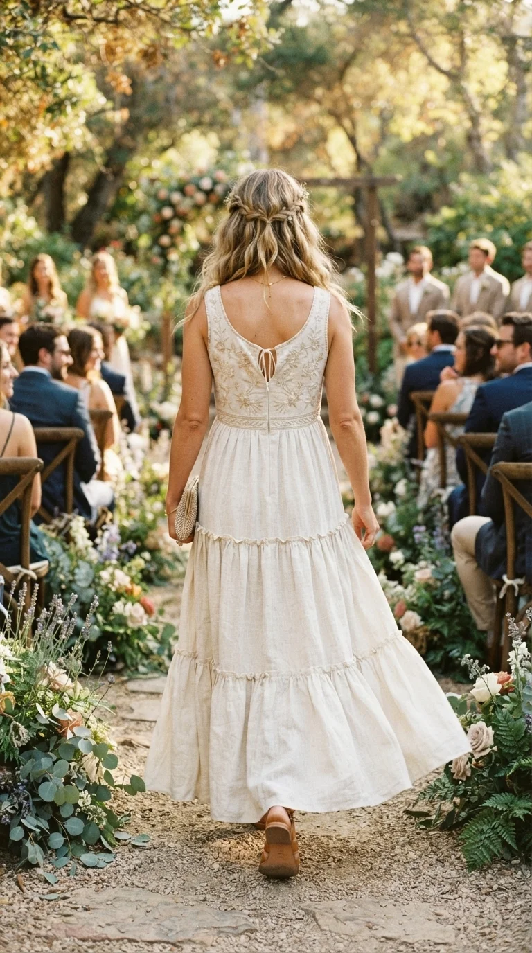 4. Relaxed Bohemian Linen Maxi Dress