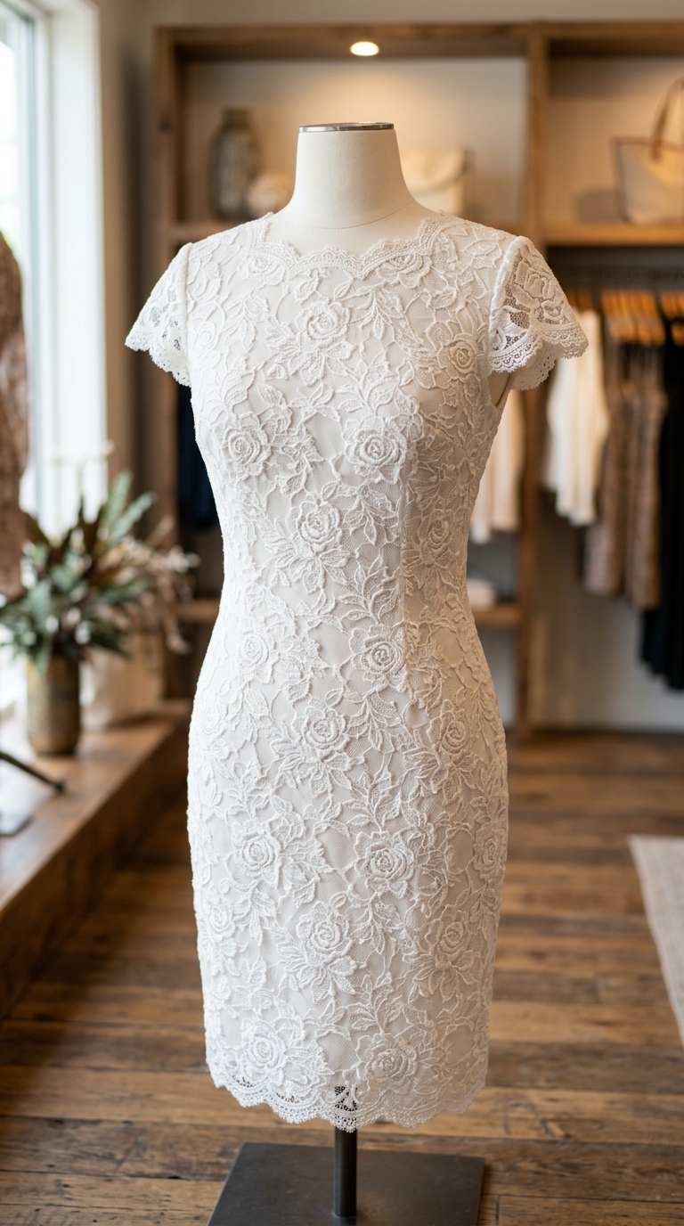 4. Sophisticated Lace Sheath