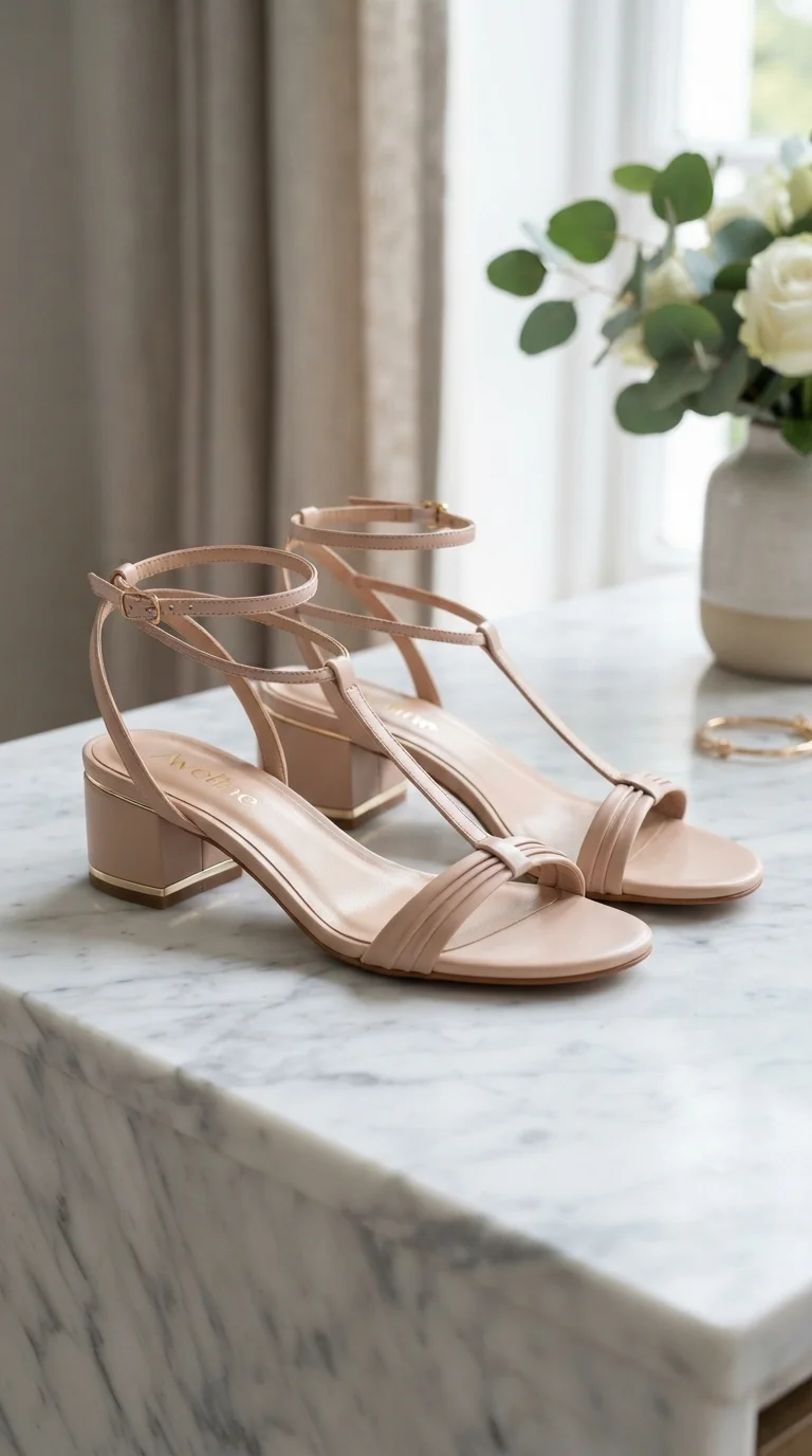 4. Strappy Heels with a Twist
