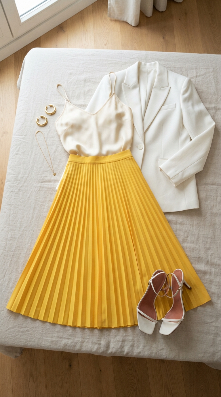 4. Stylish Separates: Skirt & Blouse Combo