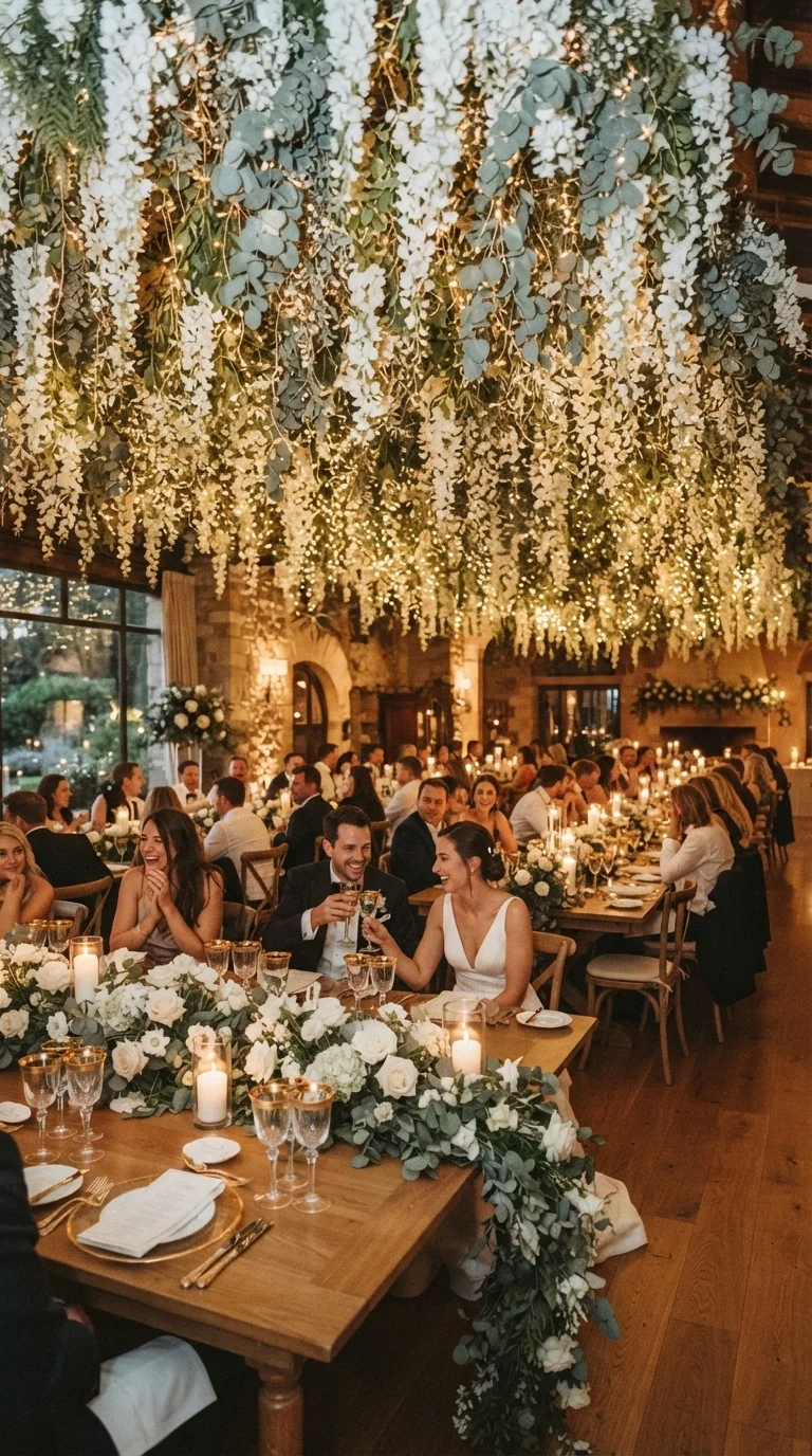 4. Suspend Floral Wonders Above Your Guests