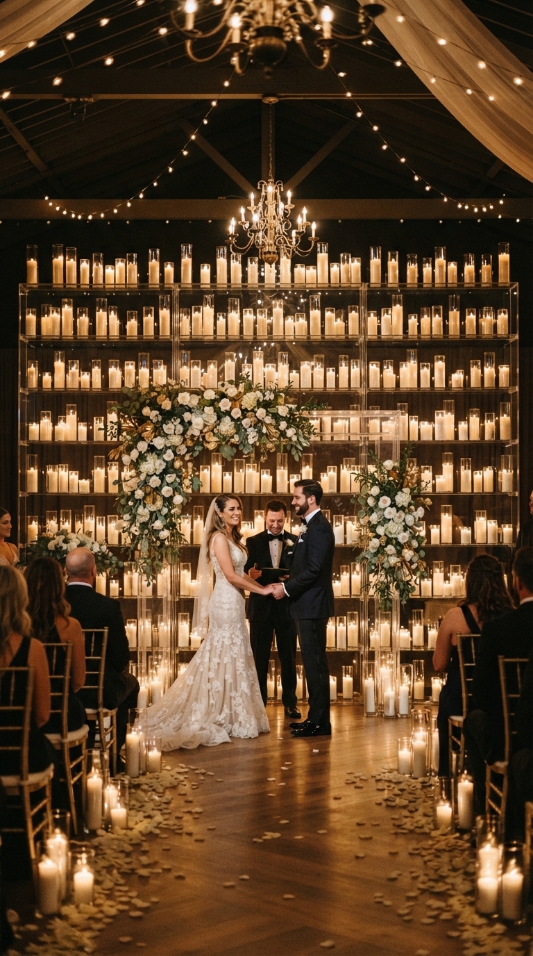 5. Candle Walls for a Grand Statement
