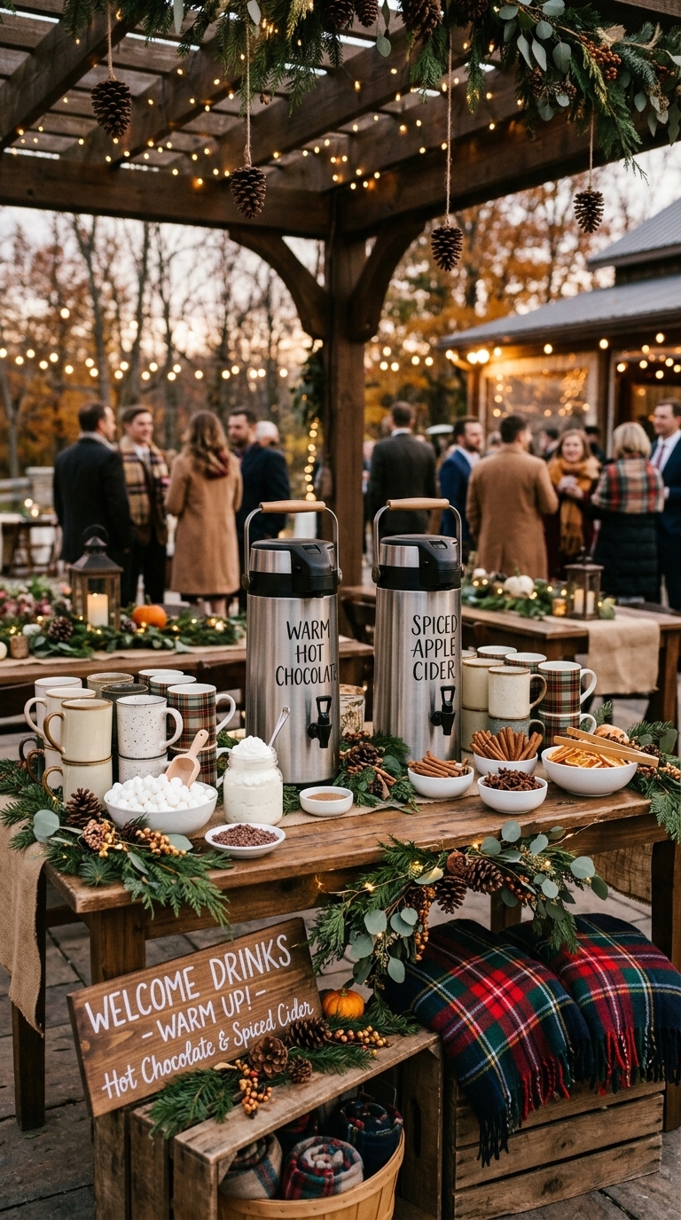 5. Cozy Hot Chocolate & Cider Bar
